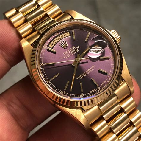 purple rolex replica|purple dial rolex day date.